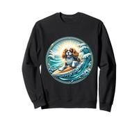 Cavalier King Charles Épagneul Surf Surfer Propriétaire Sea Sweatshirt