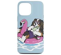 Cavalier King Charles Flotteur de Piscine Flamant Rose Fête d'été Coque pour iPhone 13 Pro Max