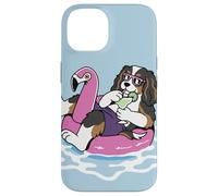 Cavalier King Charles Flotteur de Piscine Flamant Rose Fête d'été Coque pour iPhone 14