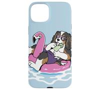 Cavalier King Charles Flotteur de Piscine Flamant Rose Fête d'été Coque pour iPhone 15 Plus