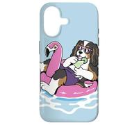 Cavalier King Charles Flotteur de Piscine Flamant Rose Fête d'été Coque pour iPhone 17