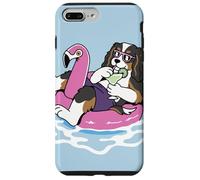 Cavalier King Charles Flotteur de Piscine Flamant Rose Fête d'été Coque pour iPhone 7 Plus/8 Plus
