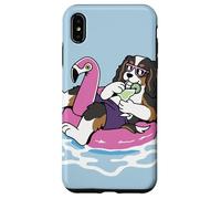 Cavalier King Charles Flotteur de Piscine Flamant Rose Fête d'été Coque pour iPhone XS Max