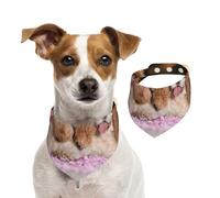 Cavalier King Charles Spaniel Chiens Blanc Brun,Bandanas pour Chien, écharpe en Coton, Bavoirs réglables pour Animaux de Compagnie,S