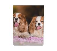 Cavalier King Charles Spaniel Chiens Blancs Marrons,Housse en Cuir synthétique pour Ordinateur Portable, Sacoche pour Ordinateur Portable, Sacoche pour Tablette