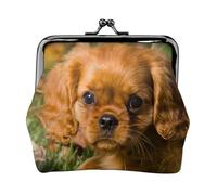 Cavalier King Charles Spaniel, Chiens Bruns à Poil bouclé,Porte-Monnaie en Cuir PU, Petit Portefeuille, Pochette à Monnaie avec Fermoir Baiser