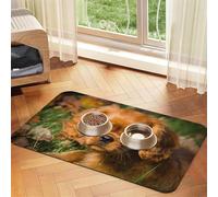 Cavalier King Charles Spaniel Chiens Bruns bouclés,Tapis d'alimentation pour Animaux de Compagnie, Sets de Table en Cuir PU pour Chats et Chiens,40x60cm