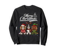 Cavalier King Charles Spaniel Christmas Reindeer Elf Santa Sweatshirt