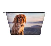 Cavalier King Charles Spaniel Coast Animaux Chiens, Trousse de Toilette Trousse de Maquillage Sac à cosmétiques Trousse de Toilette de Voyage Portable