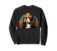 Cavalier King Charles Spaniel Dad Sunset Retro Dog Lover pour Hommes Sweatshirt