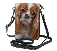 Cavalier King Charles Spaniel Dog Women's Pu Leather Crossbody Card Package Funny Purse Bag