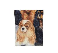 Cavalier King Charles Spaniel doré Noir, Sac de Rangement pour Femmes, Portefeuille supérieur à Presser, Petit Porte-Monnaie, Pochette de Changement