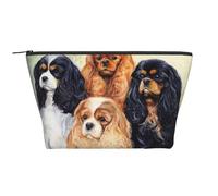 Cavalier King Charles Spaniel doré Noir, Trousse de Toilette Trousse de Maquillage Sac à cosmétiques Trousse de Toilette de Voyage Portable