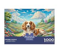 Cavalier King Charles Spaniel Jigsaw Puzzle 1000 Pièces pour Les Adultes Puzzles Difficiles Cadeaux pour Adultes 100% Carton Recyclé Décoration De Maison 38x26cm/1000pcs