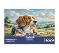 Cavalier King Charles Spaniel Jigsaw Puzzles 1000 Pièces pour Les Adultes Jeu De Puzzle Cadeaux pour Adultes 100% Carton Recyclé Puzzle Décoratif 38x26cm/1000pcs