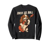 Cavalier King Charles Spaniel Jouant de la Guitare Rock and Roll Sweatshirt