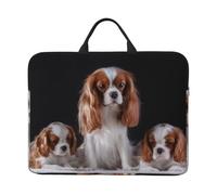 Cavalier King Charles Spaniel mère avec Petits,Housse pour Ordinateur Portable 14 Pouces, Sacoche pour Ordinateur Portable, Mallette avec poignée