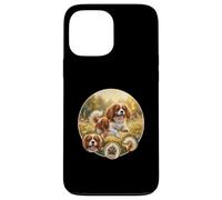 Cavalier King-Charles Spaniel Mignon et drôle en Bois Naturel Coque pour iPhone 13 Pro Max