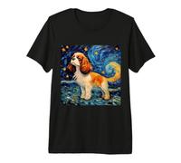 Cavalier King Charles Spaniel Nuit étoilée T-Shirt Haut de Gamme