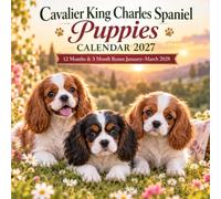 Cavalier King Charles Spaniel Puppies Calendar 2027: 12 Months & 3 Month Bonus January-March 2028