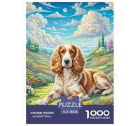 Cavalier King Charles Spaniel Puzzle 1000 Pièces Activité Relaxante Et Écoresponsable Moderne pour Adultes Et Enfants 38x26cm/1000pcs
