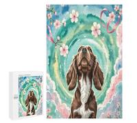 Cavalier King Charles Spaniel Puzzle 1000 Pièces Vision 3D Unique Jeu D'Intelligence pour Adultes Et Enfants Divertissement Créatif Cadeau Unique Famille 1000 PCS