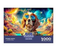 Cavalier King Charles Spaniel Puzzle De 1000 Pièces pour Adultes Et Enfants Dès 14 Ans Jeu De Patience Et De Réflexion De Qualité Supérieure Décoration De La Maison 52x38cm/1000pcs