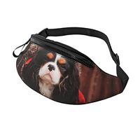 Cavalier King Charles Spaniel Sac banane tendance réglable pour homme et femme, Noir , Taille unique, Sacs banane