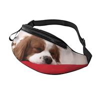Cavalier King Charles Spaniel Sac banane tendance réglable pour homme et femme, Noir , Taille unique, Sacs banane