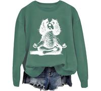 Cavalier King Charles Spaniel Sweatshirt Chien Graphique T-shirts pour femmes hommes Sweat-shirt chien maman, Vert, XXL