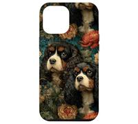 Cavalier King Charles Vintage à Motif Floral Coque pour iPhone 12 Pro Max