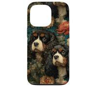 Cavalier King Charles Vintage à Motif Floral Coque pour iPhone 13 Pro