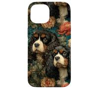 Cavalier King Charles Vintage à Motif Floral Coque pour iPhone 15