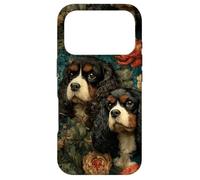 Cavalier King Charles Vintage à Motif Floral Coque pour iPhone 17 Pro