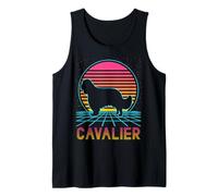 Cavalier Retro Vintage 80s Style Funny Dog Lover Débardeur