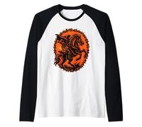 Cavalier sans tête Halloween Lanterne Citrouille Couronne Manche Raglan