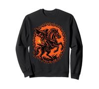 Cavalier sans tête Halloween Lanterne Citrouille Couronne Sweatshirt