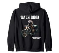 Cavalier Tanuki Moto Ancien Intéressant Japon Animal Unique Sweat à Capuche