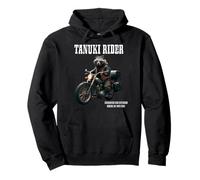 Cavalier Tanuki Moto Ancien Intéressant Japon Animal Unique Sweat à Capuche