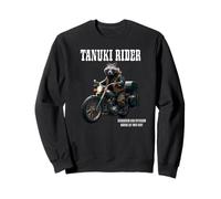 Cavalier Tanuki Moto Ancien Intéressant Japon Animal Unique Sweatshirt