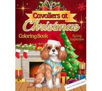 Cavaliers at Christmas Colouring Book Black and White Interior