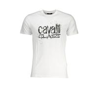 Cavalli Class - Bianco Cotton T-Shirt - Homme - Tops - Blanc - Taille: XL