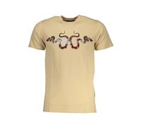 Cavalli Class - Cotton T-Shirt - Homme - Tops - Beige - Taille: 2XL