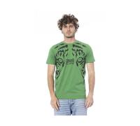 Cavalli Class - Cotton T-Shirt - Homme - Tops - Vert - Taille: M
