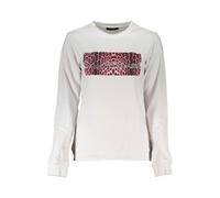 Cavalli Class - SweaT-shirt Brossé avec Impression Logo - Femme - Sweatshirts et sweats à capuche - Blanc - Taille: 36 FR