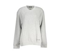 Cavalli Class, Femme, Sweatshirts et sweats à capuche, Gris, Taille: 46 FR SweaT-shirt gris brodé avec col rond
