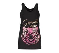 Cavalli Class, Femme, Tops, Noir, Taille: 40 FR Débardeur élégant imprimé avec larges épaules