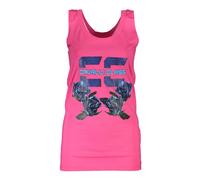 Cavalli Class, Femme, Tops, Rose, Taille: 40 FR Débardeur Rose en Coton pour Femme