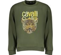 Cavalli Class Fleece Logo Sweatshirt col rond manches longues : Taille - L Taille : L