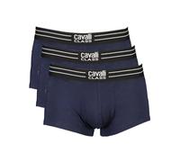 Cavalli Class, Homme, Sous-vêtements, Bleu, Taille: S Boxers en Coton Bleu, Taille Élastique, Détails Contrastés, Logo